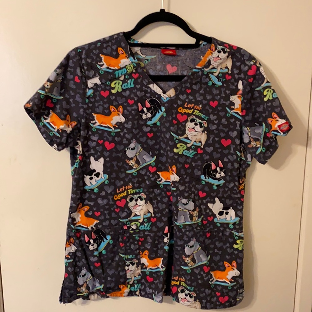 Dickies women’s dog scrub top